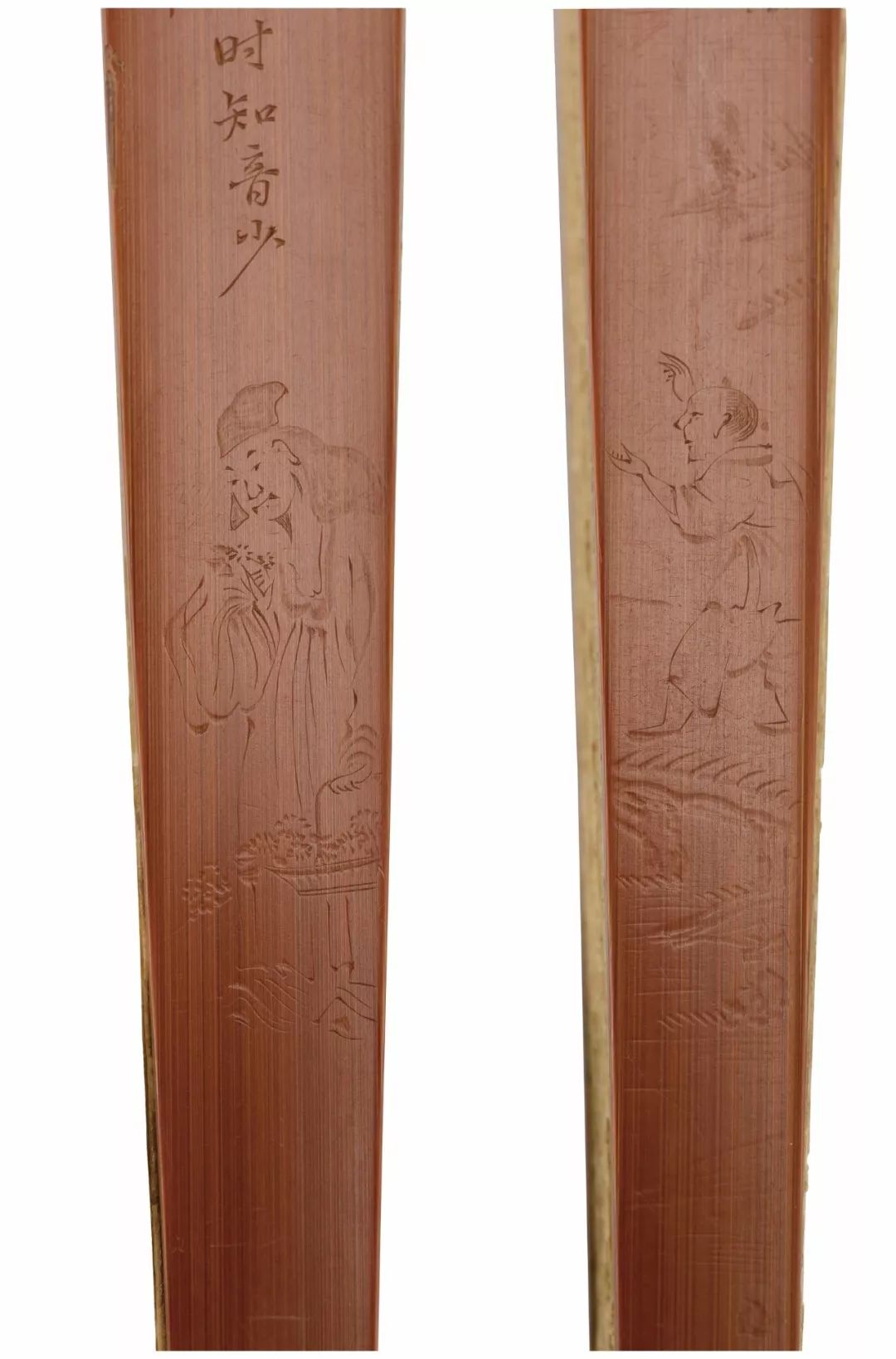 中国竹刻扇骨竹为载体刀为笔画扇画骨清风在