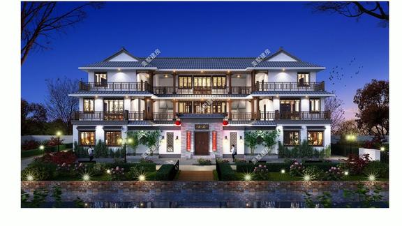 超大空间中式四合院别墅是我见过最美的农村别墅