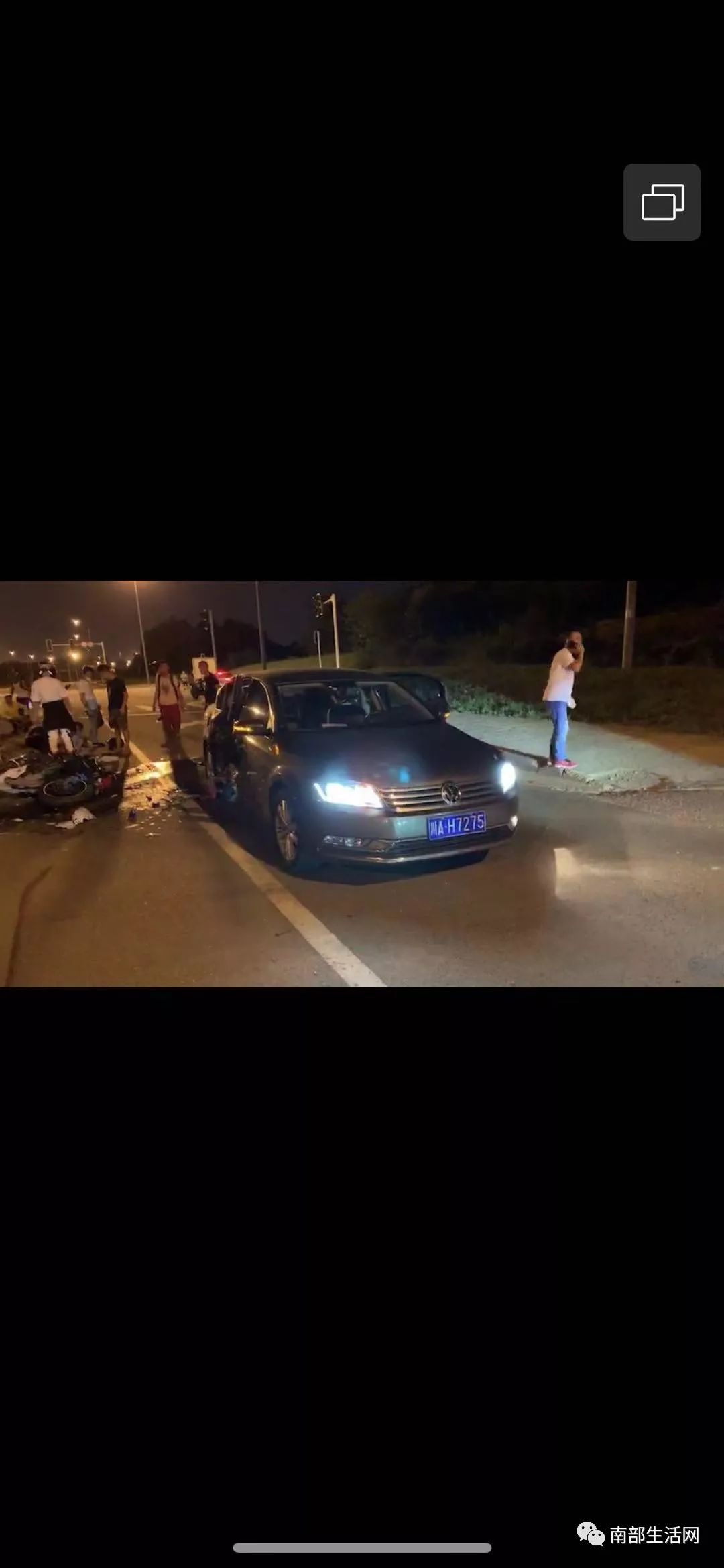 南部疯传火车站,满福坝赛摩和轿车车祸视频真相!_摩托车