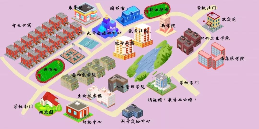 小心别迷路噢桂医地图附上铛铛铛都找不着方向当年小编可是在校园里走