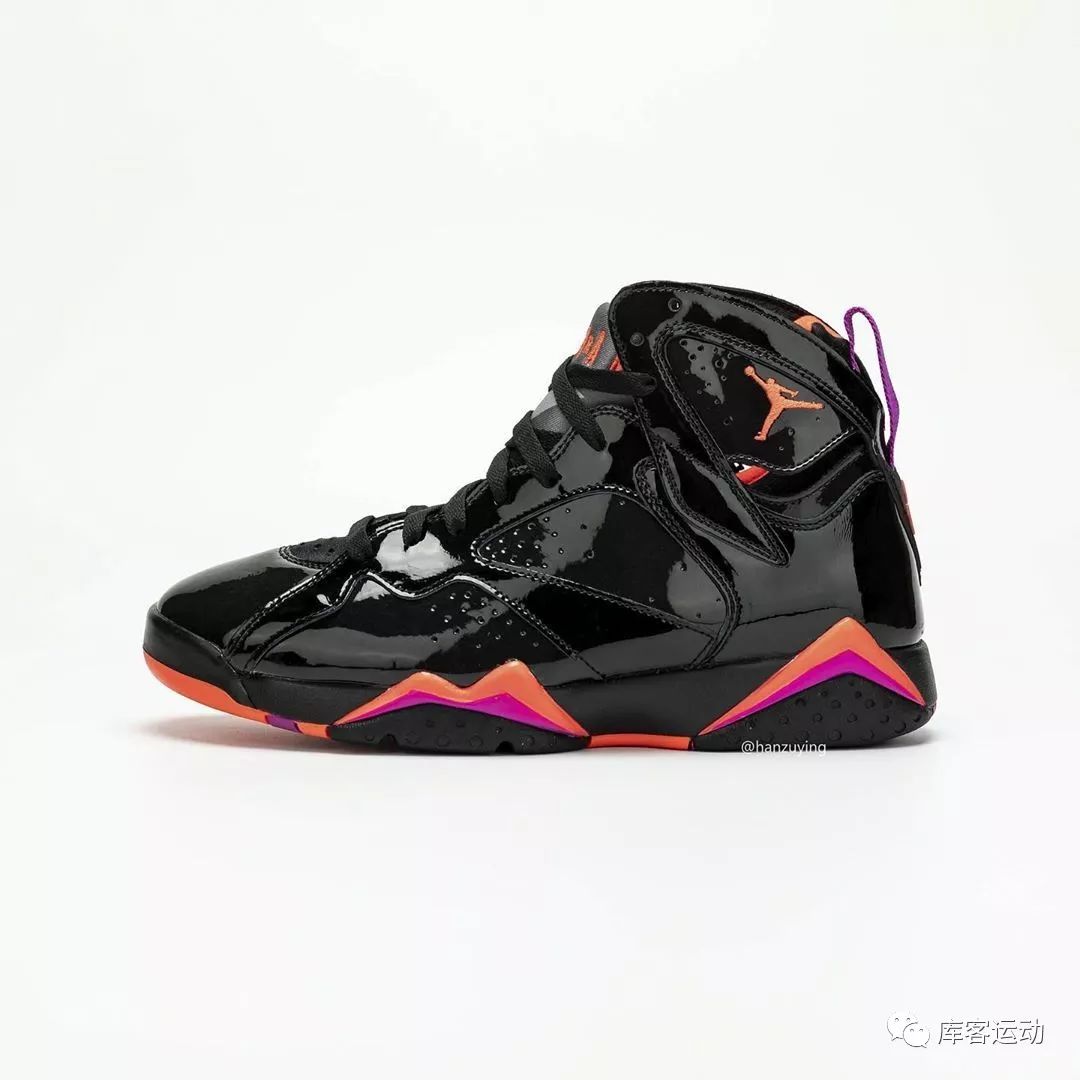 airjordan7黑色漆皮实物图