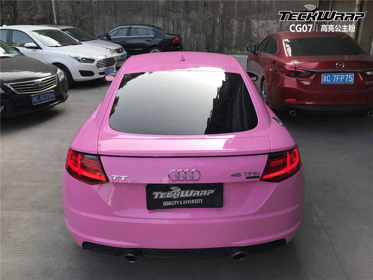 好看的一塌糊涂奥迪tt闪耀teckwrap美国秃鹰的cg07高亮公主粉
