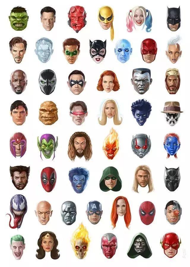 漫威与dc用几十年的时间打造了数千位宇宙超级英雄,钢铁侠,美国队长