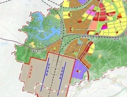 與佛山市高明區交界位置,規劃珠三角新幹線機場地下建設廣湛高鐵設新