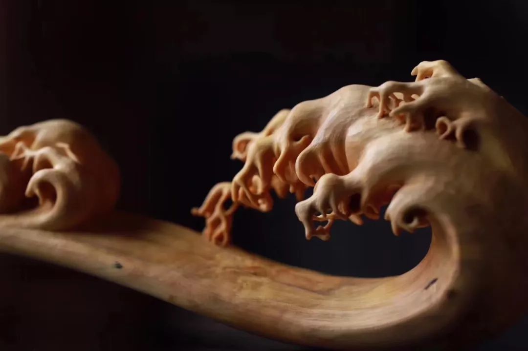 黄杨木雕|如意 | 笔架如人之意,如潮翻,如浪卷如禅之意,如行影,如林深