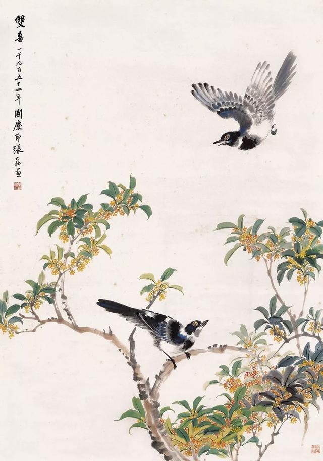 现代四大花鸟画家之一张大壮花鸟画欣赏