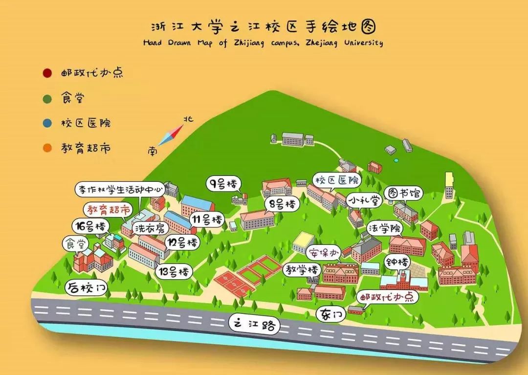 浙江大学西溪校区地图图片