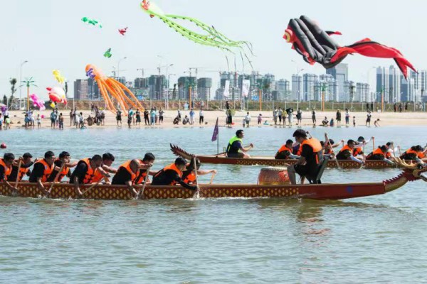沧州渤海新区沧海文化风景区沧海新城杯龙舟大赛火热开赛