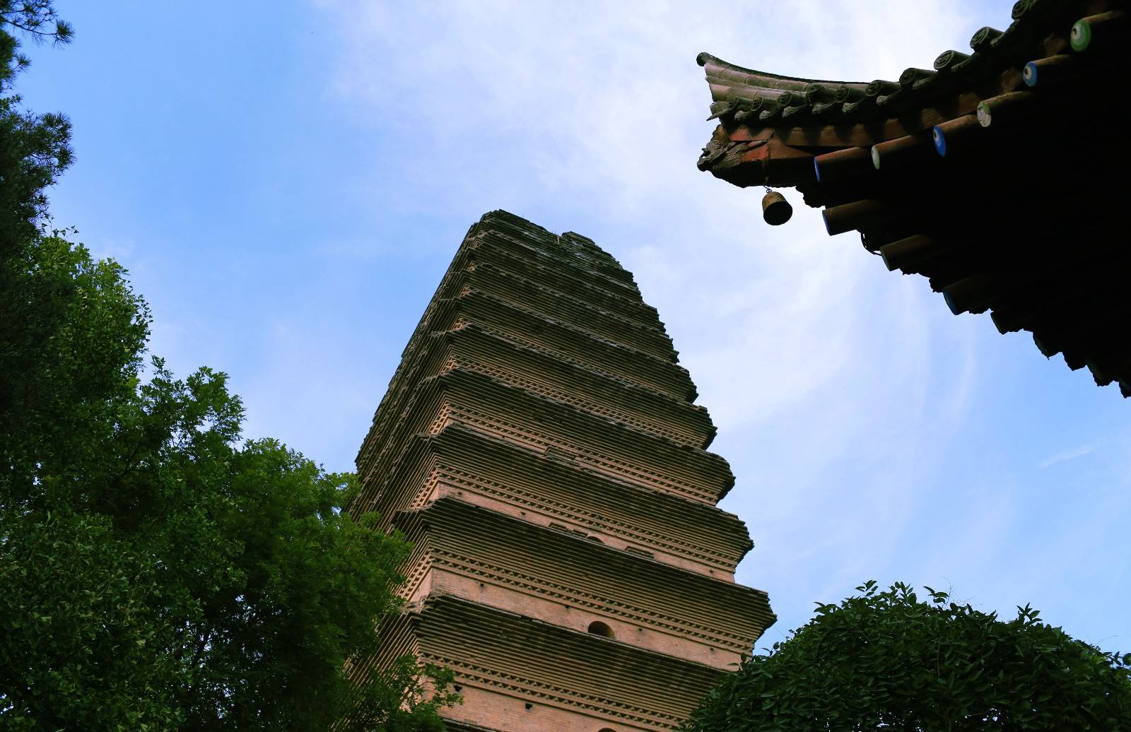 西安关中八大景千年古刹小雁塔