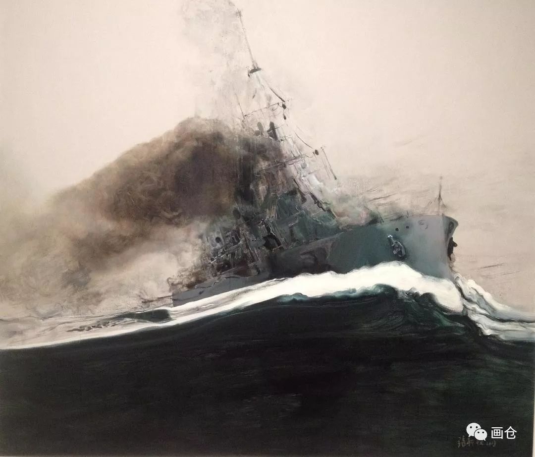 画仓在园林张新权油画作品