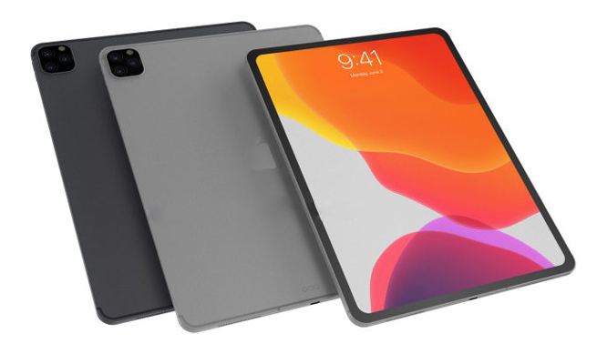 原创苹果2019款ipadpro渲染图曝光后置iphone11同款镜头全面屏外观