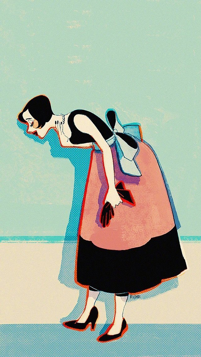 「插画欣赏」用复古色展现女性优雅的美-richoi