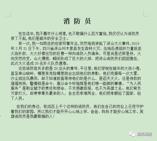 你好火焰蓝鹤岗市消防支队暑期消防安全宣传教育活动精彩纷呈