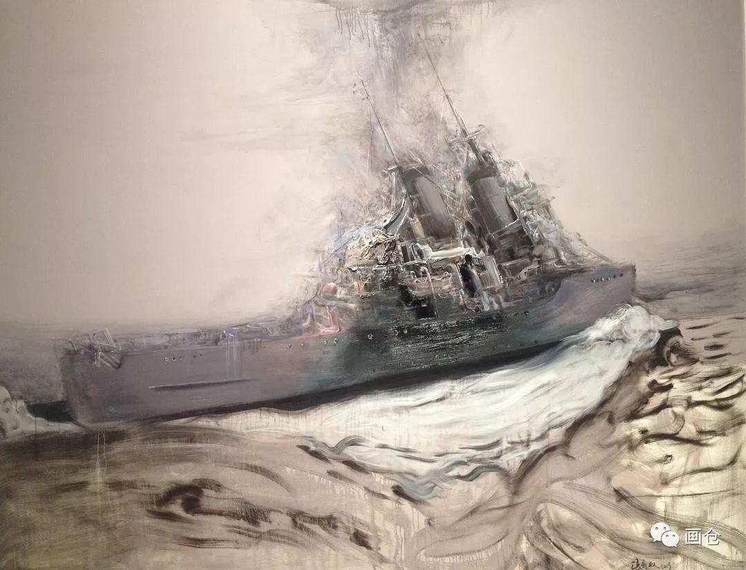 画仓在园林张新权油画作品