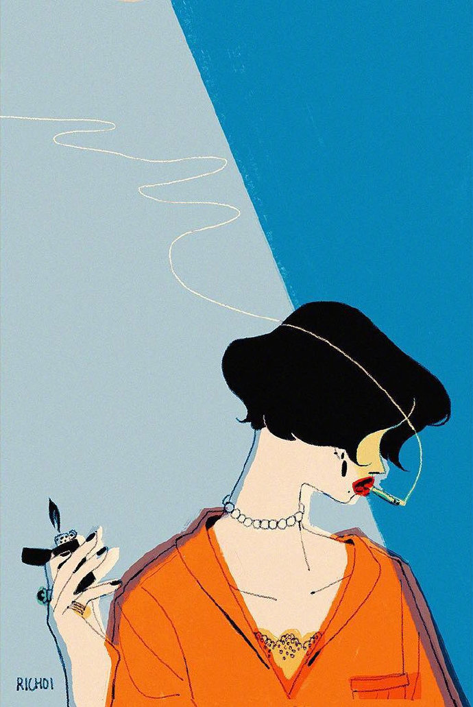 「插画欣赏」用复古色展现女性优雅的美-richoi