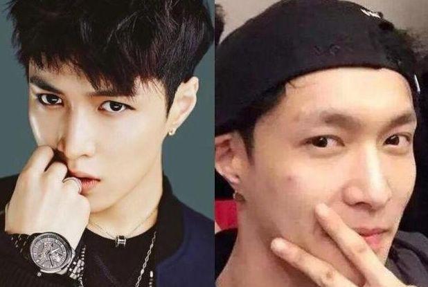 张艺兴的素颜虽然皮肤很亮,但是皮肤状态可比黄子韬差远了,脸上的痘痘