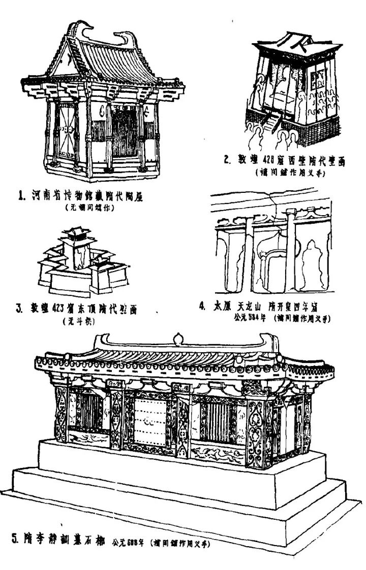 隋代木构建筑实物现在巳经没有了,我们只能从一些隋代的石刻,明器和