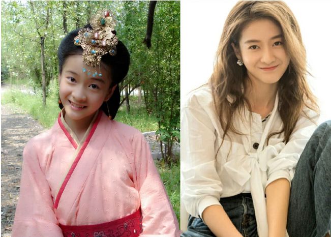 4大女星童年照,张雪迎从小美到大,杨紫逆袭,而她堪比"换脸"