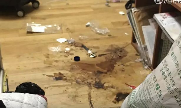 到处都是扔的烟头,衣服,鞋子,被姨妈血染脏的内裤,脏的情趣内衣.