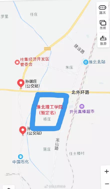 淮北理工学院地理位置图片