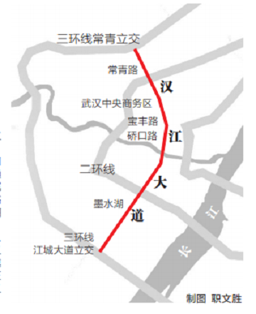 汉江大道9月全线通车 从机场高速下来15分钟可到汉阳