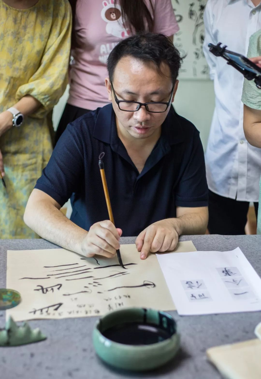 启明实拍2019李炯峰书法工作室暑期集训