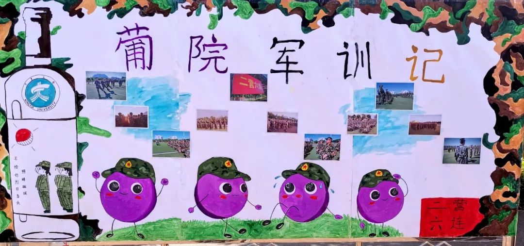 票选开始啦宁萌手绘军训展板谁将c位出道