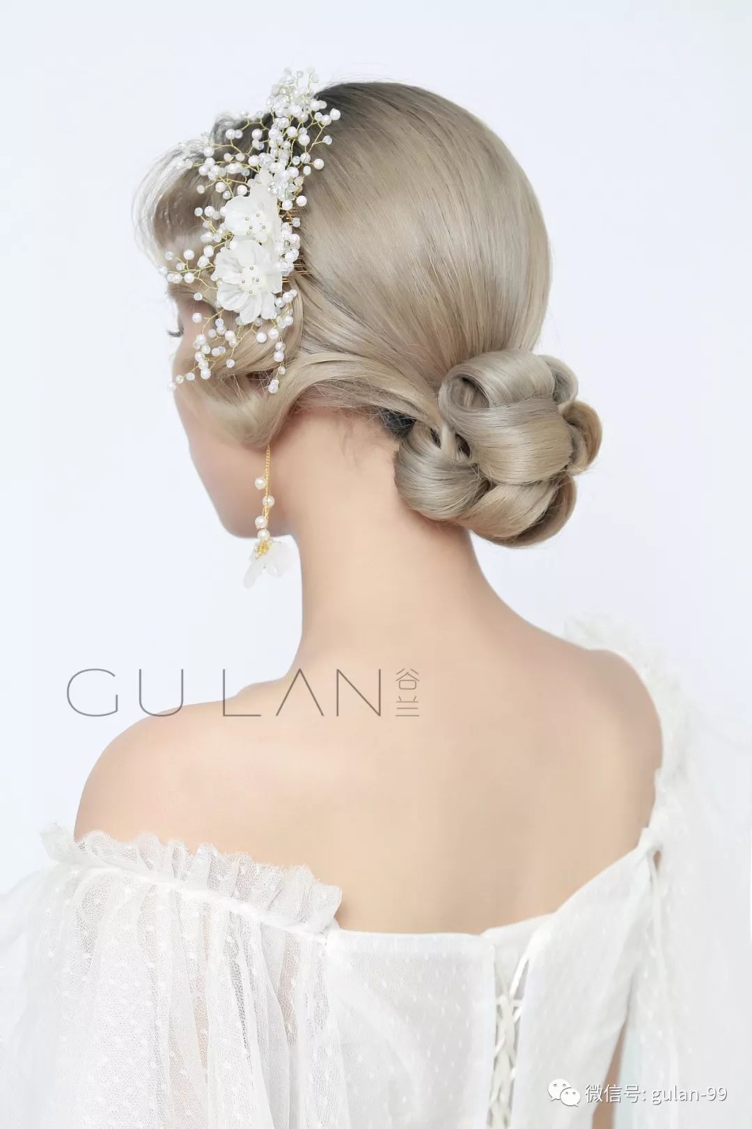 【谷兰】精致复古手推波低盘发造型