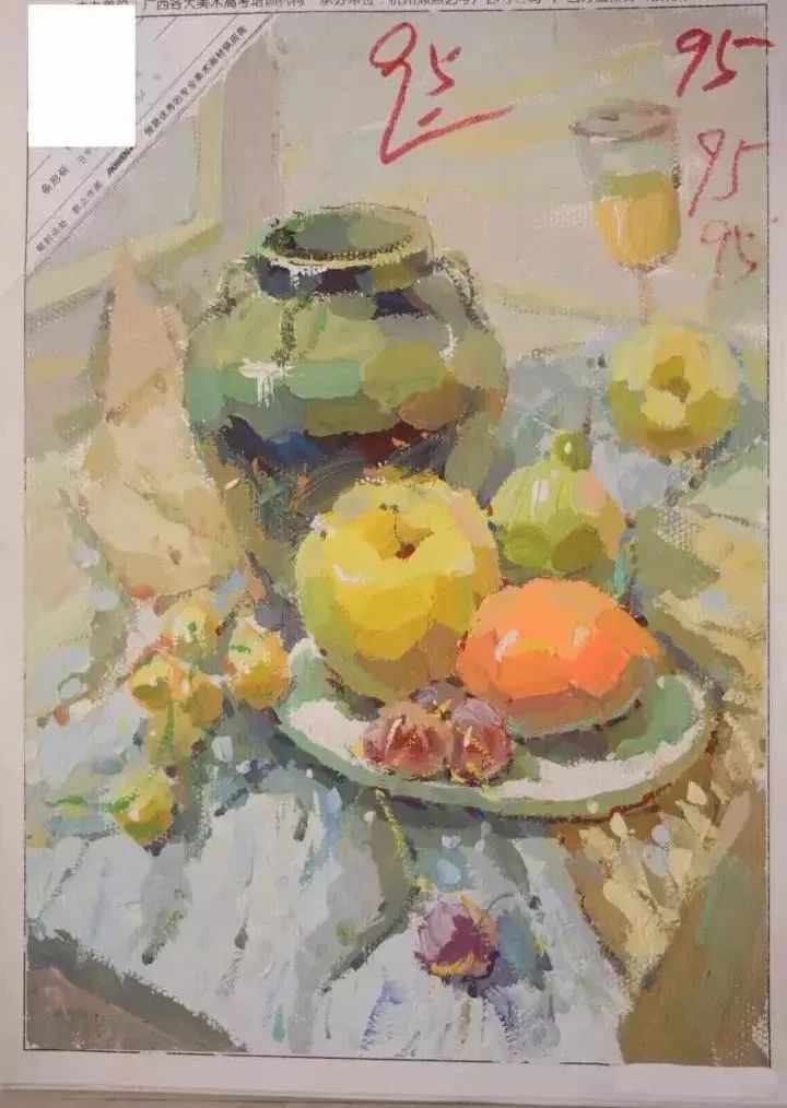 全国13省美术联考色彩高分试卷赏析助力美术生2020年联考高分