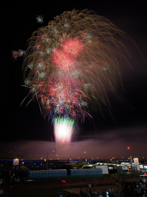 日本大曲烟火大会举行 炫美烟花夜空绽放