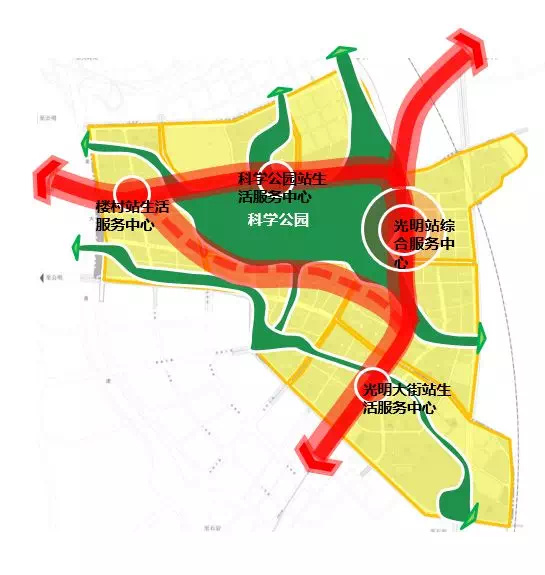 光明中心区总规划图出炉新建20多所中小学位置曝光