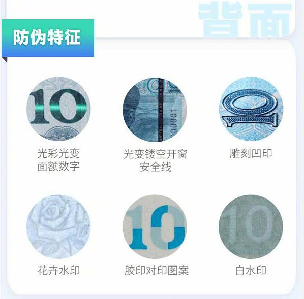 变面额数字"20","10",取消全息磁性开窗安全线,调整左侧胶印对印图案