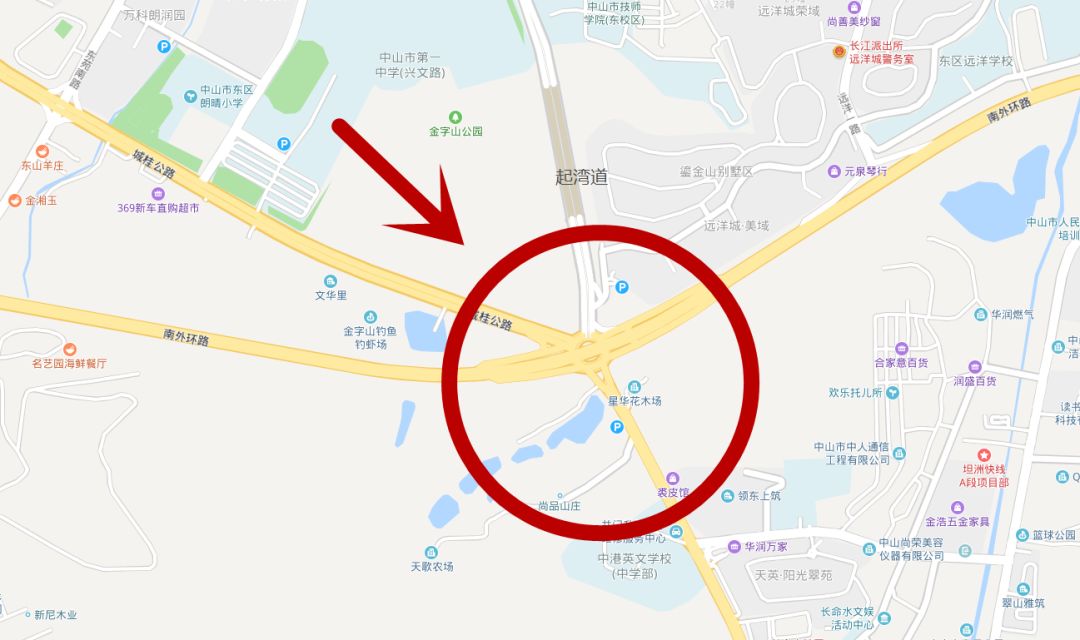 18盏红绿灯南外环路,起湾道和城桂路交汇路口