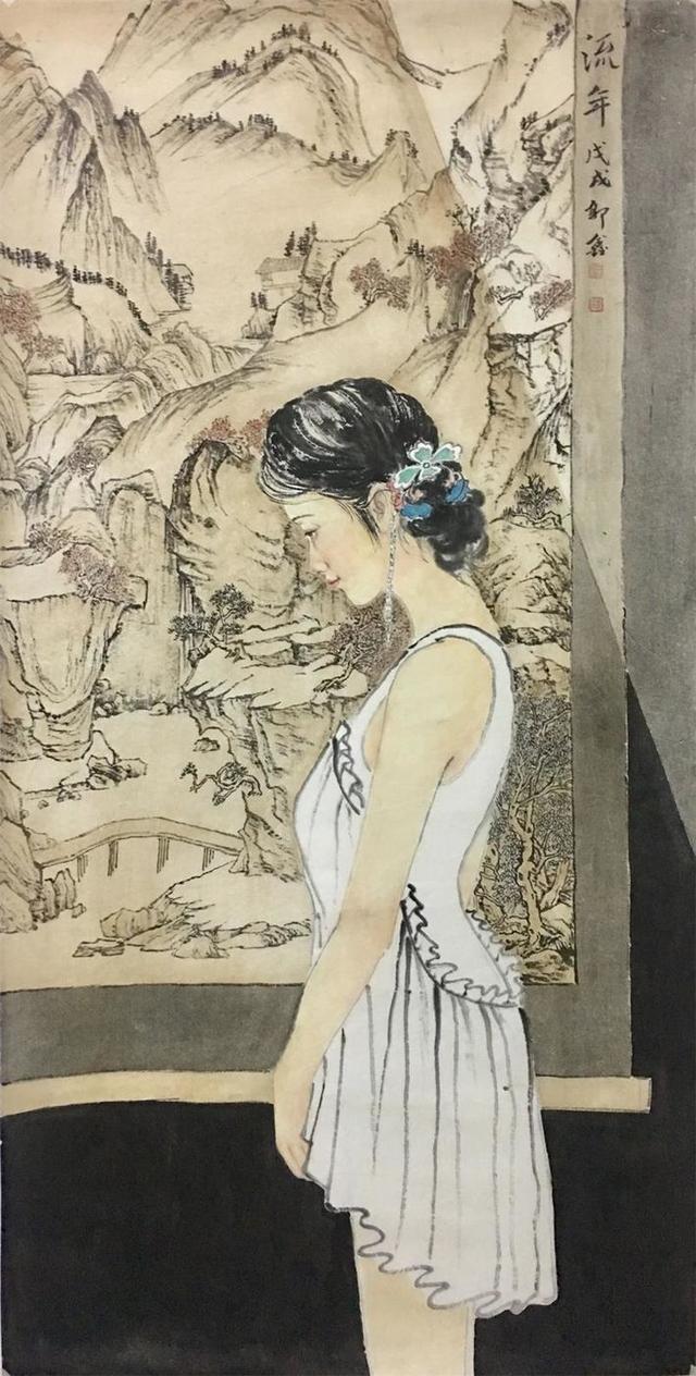 笔墨融情女画家郭鑫人物画