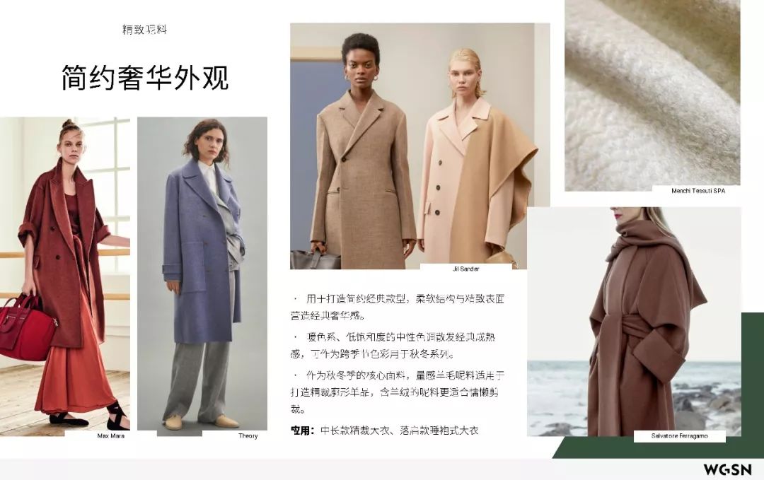 wgsn官方发布2021秋冬女装梭织面料趋势应用科技质感贴心舒适