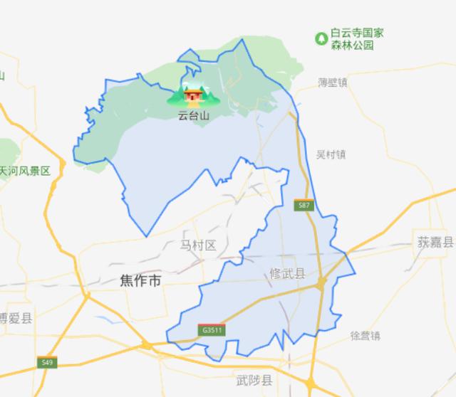 修武县高村乡地图图片