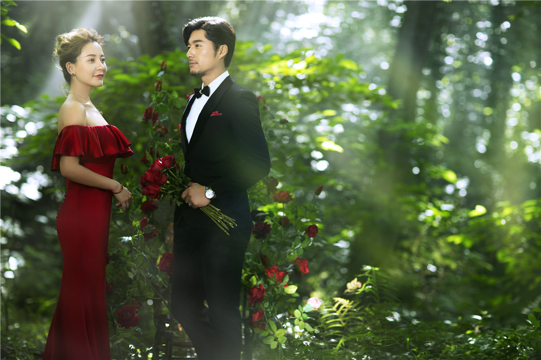 森系婚纱照让你化身最美的人间精灵