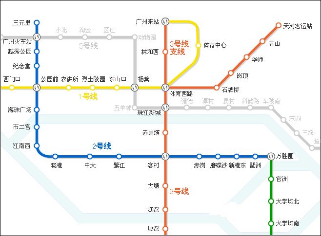 广州大学城地铁线路图图片