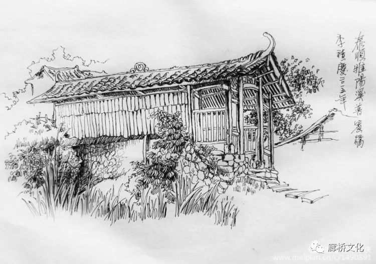 泰顺这个男子手绘古民居,廊桥!手艺了得