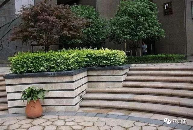 花池竟然可以做成如此的模样让人佩服