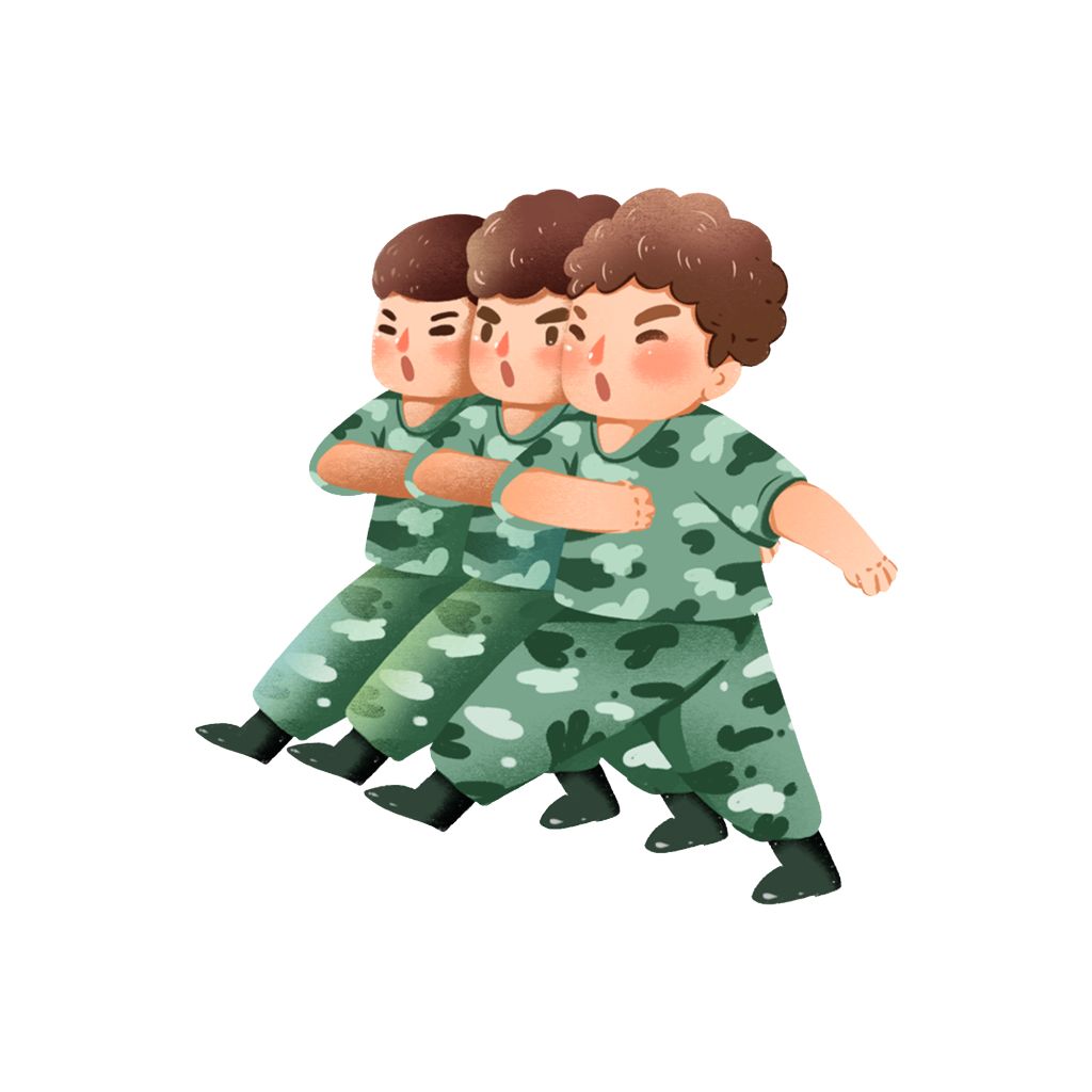 畏惧的脸淋漓的汗挡不住我们军训的心(十二连)/"全军出击" /一连稍息