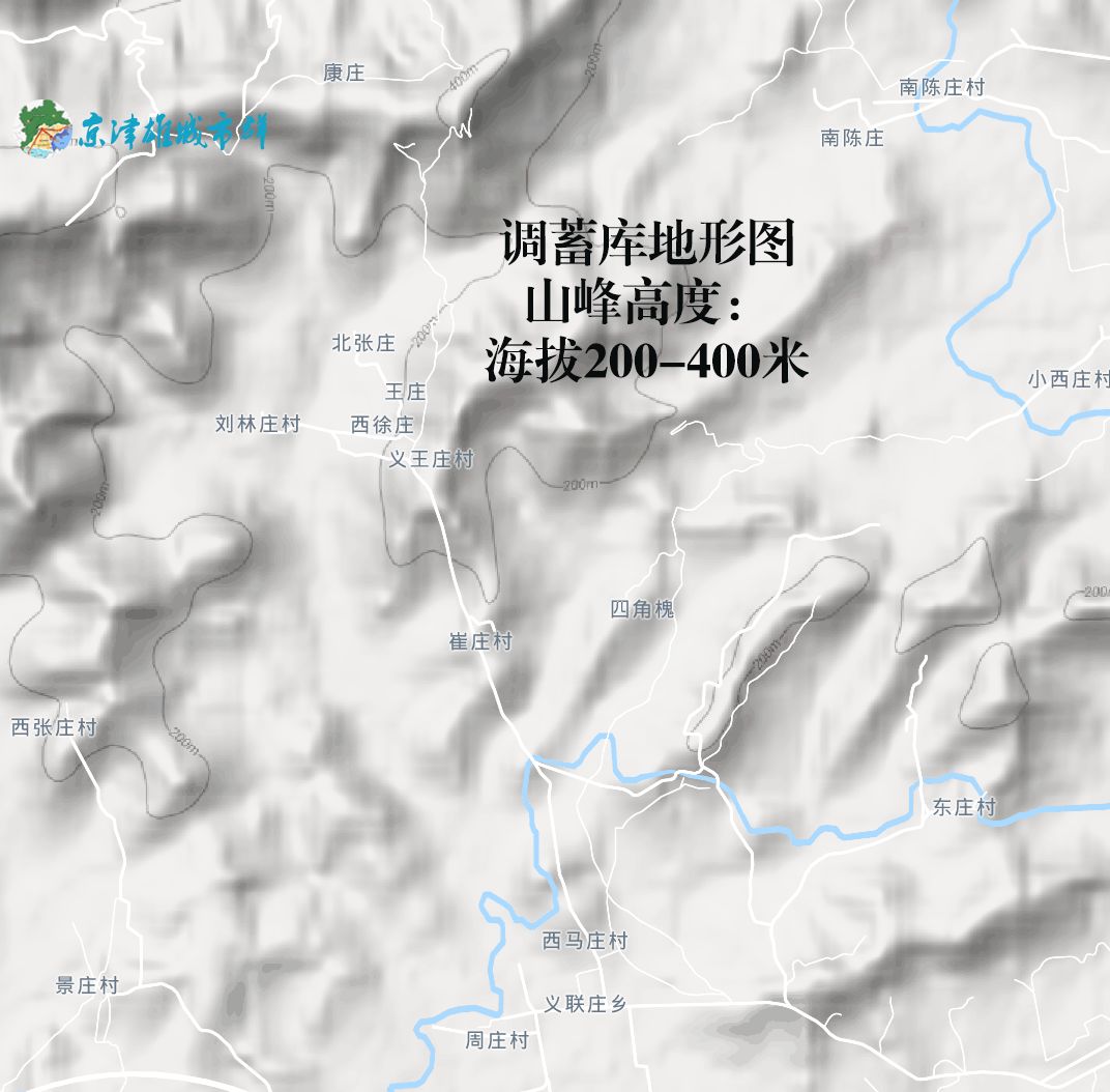 图示南水北调干线白洋淀补水调蓄库位置及地形涉及徐水多村搬迁