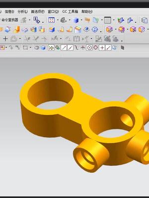 ug入门建模案例这个模型通过ug建模非常方便只用到两个工具