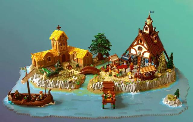 lego乐高moc作品欣赏迷你版渔屋及其他