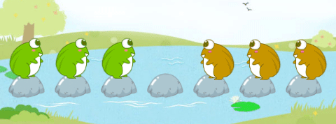 青蛙游泳动图图片
