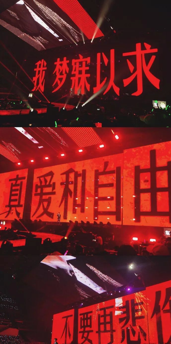 大写着"我梦寐以求,真爱和自由,不要再有悲伤." 这是王源自己的呼喊.