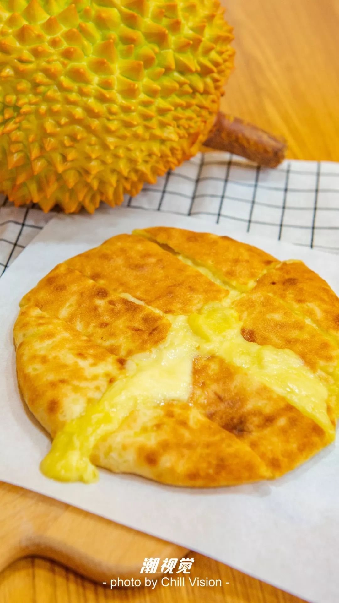 红爆抖音的『榴莲芝士饼』来三水了,6折开吃!