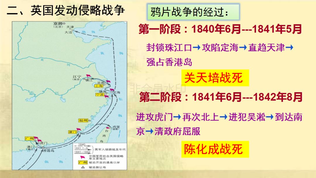 鸦片战争形势图图片