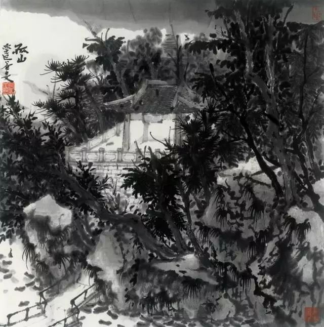 中国美术学院教授张谷旻园林山水