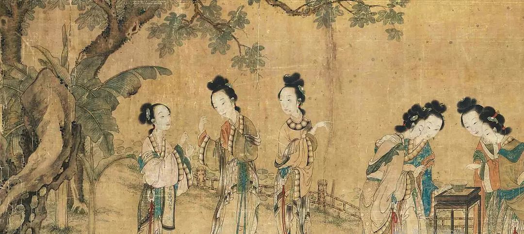 明-仇英-宫女图 蕉,桐而无论在哪个朝代战争抑或和平,富有还是贫穷